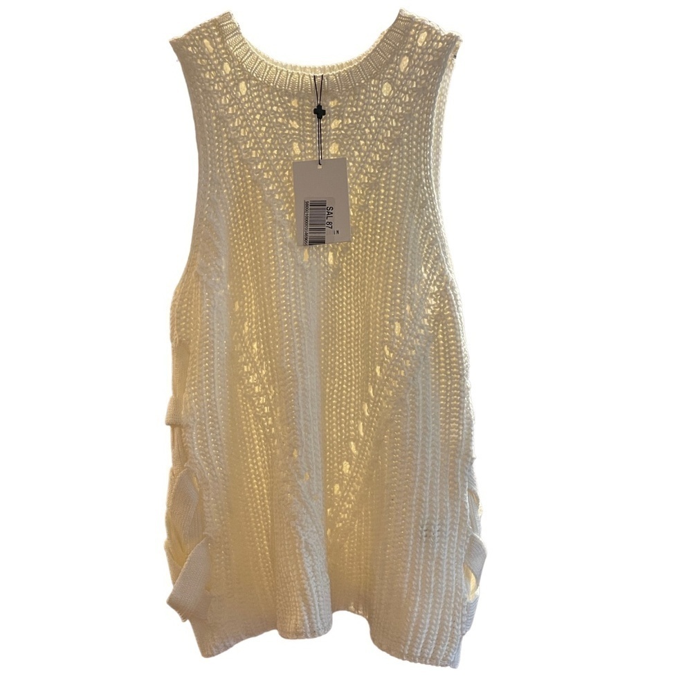 NWT John + Jenn Knitted Sleeveless Sweater w/ Laced Up Sides Sz. S